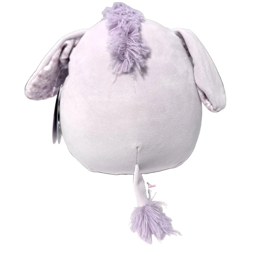 Squishmallow Delzi Lavender Donkey Floral Flower Belly 8
